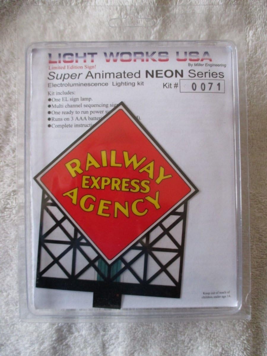 0071 Large Model REA Railway Express Animated & Lighted Billboard by Miller Signs
