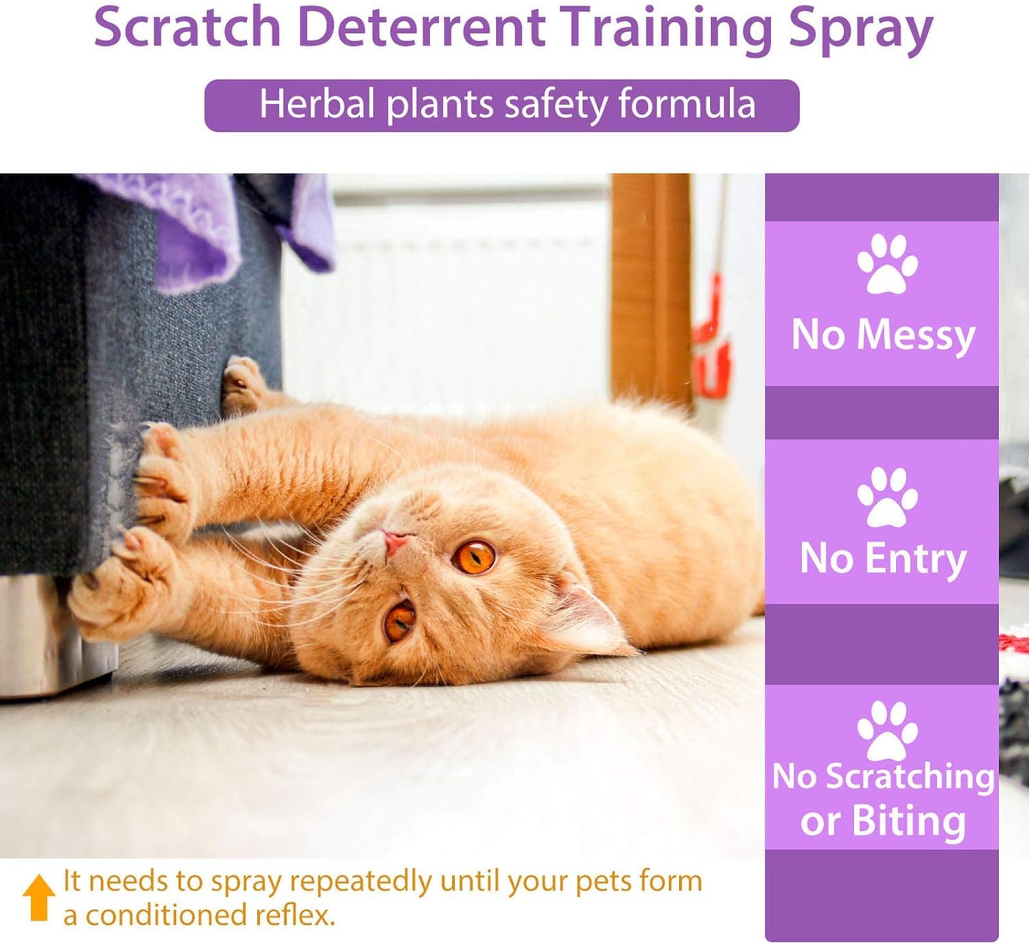 Repellente per Gatti Spray 120ml Oli Essenziali Ingredienti Naturali