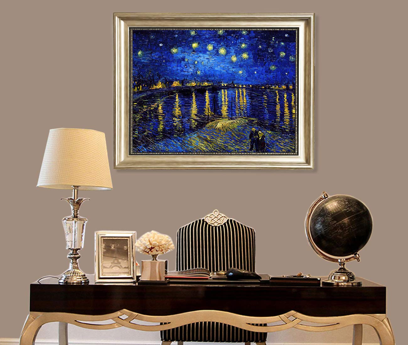 Amazon.com: ELITEART-Starry Night Over The Rhone By Vincent Van  display picture 1