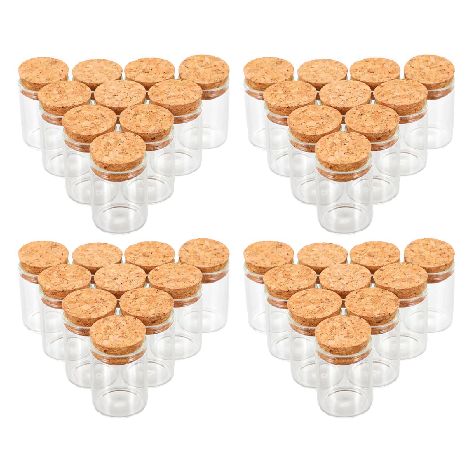 Mini bouteilles en verre 15ml avec bouchon en liège pour épices et DIY (Lot de 48)