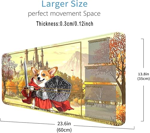 Vista 83 de MTG - Tapete de juego con bordes cosidos, parte inferior de goma antideslizante, tapete de juego TCG para gatos, superficie de goma lisa, tapete