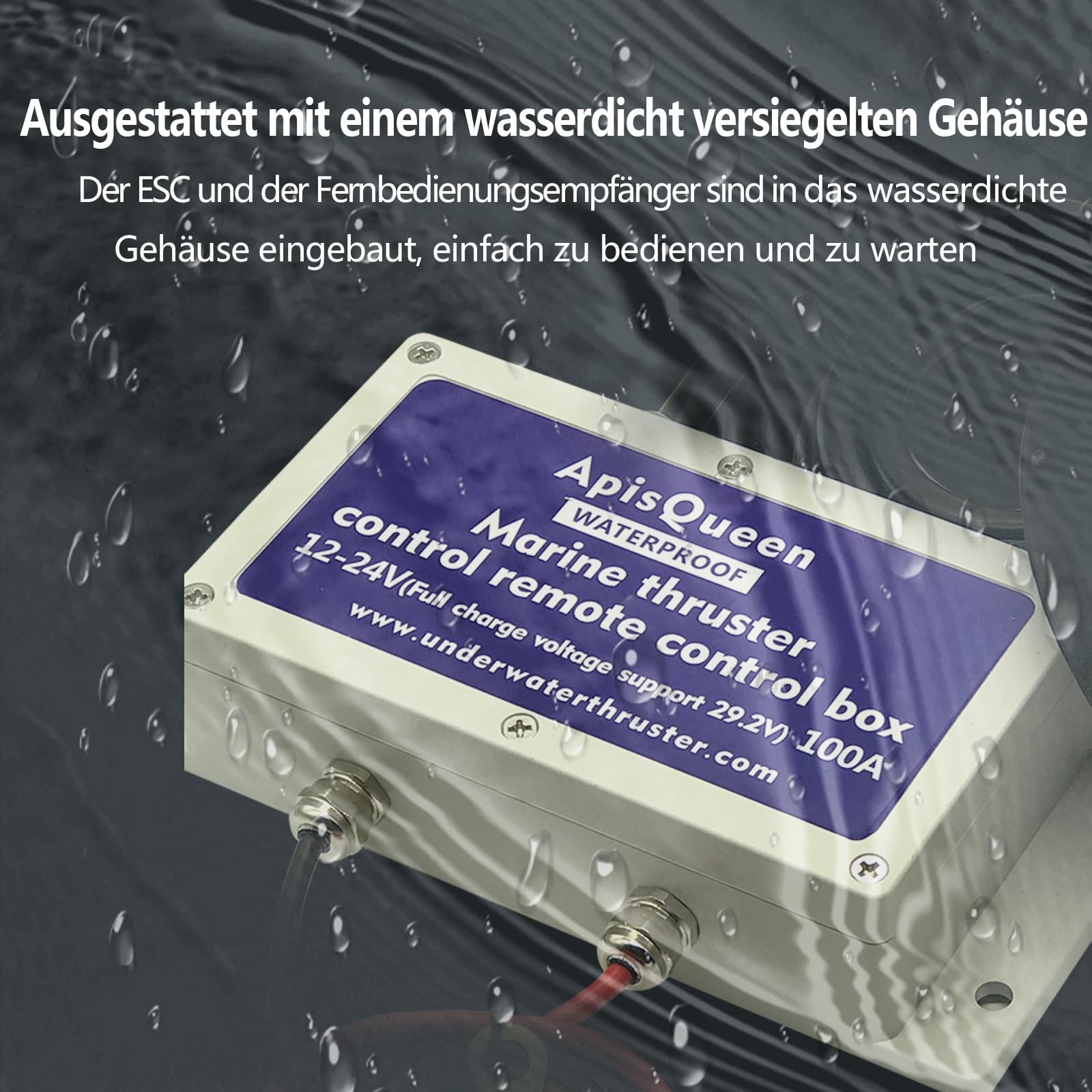 Juego de propulsor submarino (24 V, U92, puede avanzar y retroceder el barco y girar a la izquierda y a la derecha, para kayaks, botes inflables, tablas de pádel (24 V, 150 KV)