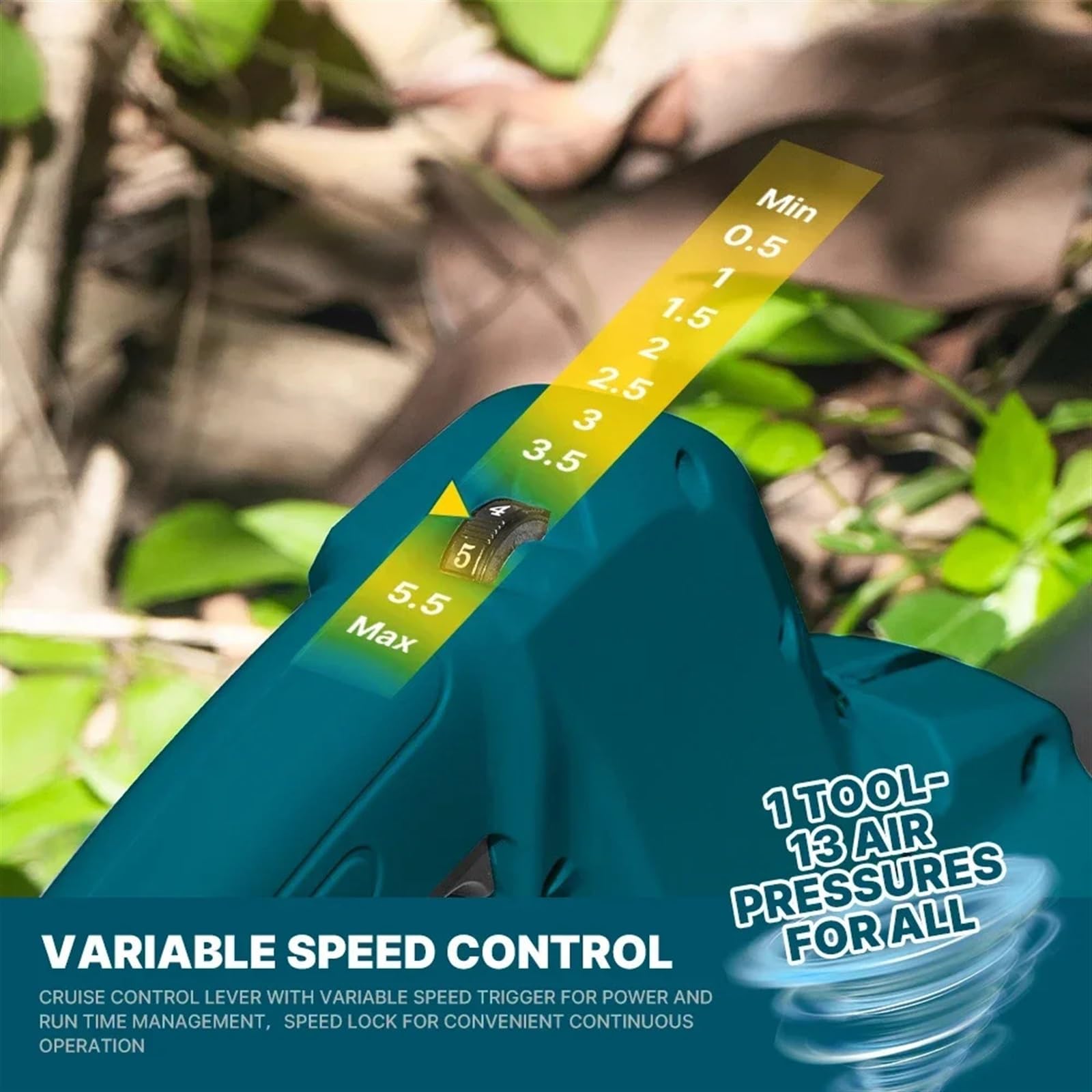 Soffianti Soffiatore elettrico for foglie senza spazzole e senza fili 460CFM 120MPH Soffiatore for foglie aspirante da giardino con collettore di polvere