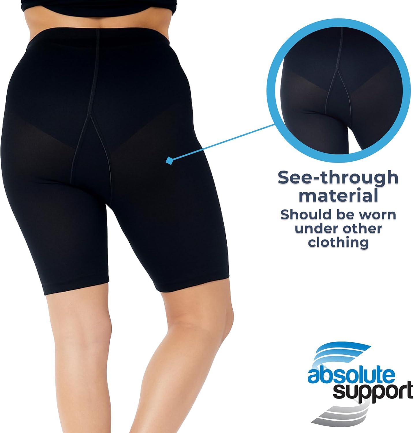 Women's 20-30 mmHg Compression Shorts – Support for Varicose Veins, Lymphedema, Surgical Recovery, Travel, Plus Size - Image 2