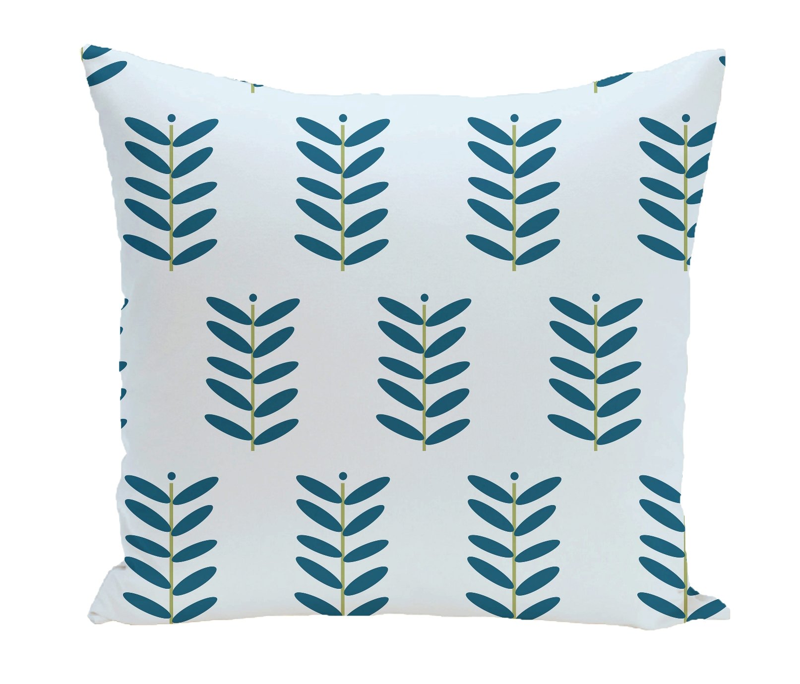 Ebydesign Petal Pusher Floral Print Pillow, Teal