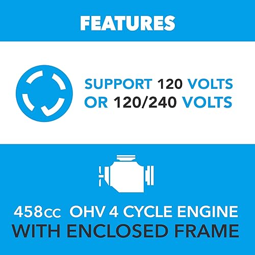 Miniatura 11 de Pulsar PGD95BISCO Generador inversor portátil de respaldo de combustible dual súper silencioso de 9500 W con control remoto y arranque eléctrico