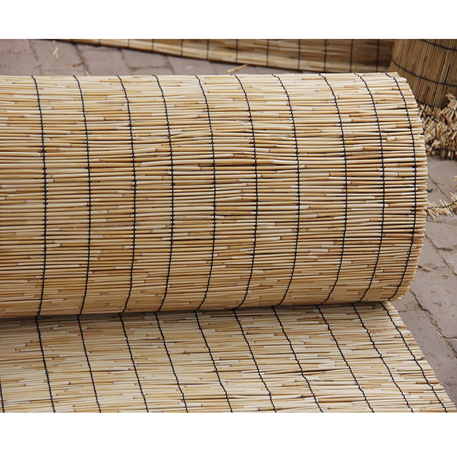 Valla De Caña para Patio, Cañizo Y Brezo, Paneles De Valla De Privacidad para Balcón, Mimbre Ocultacion, Valla De Bambú Decorativa, Sombra para Exteriores, Tejido A Mano, para Villa, Piscina