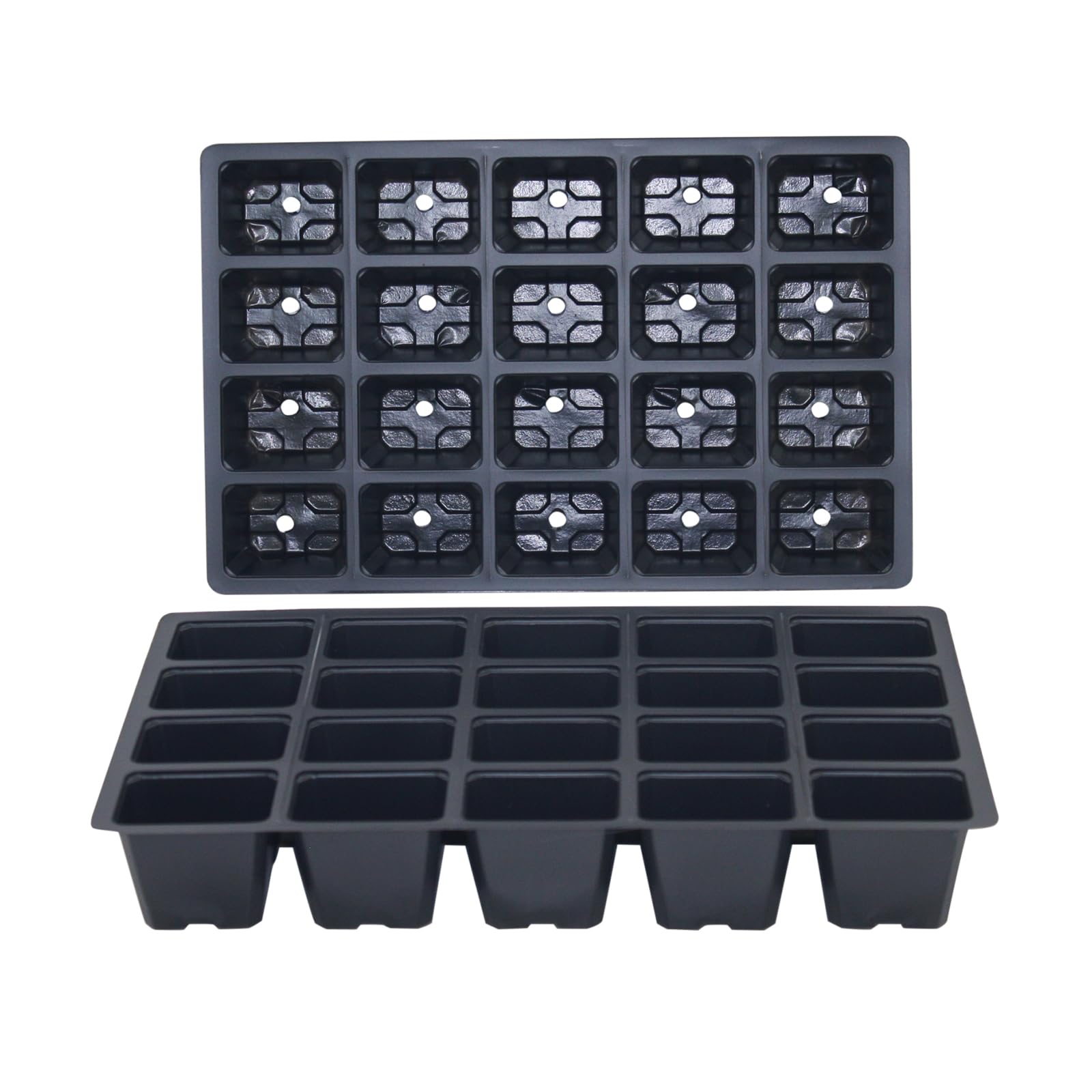 Oakland Gardens 20 Cells Seed Tray Cell Inserts For Full Size Gravel Trays Propagator Plug Bedding Packs| Economical Thin Layer Inserts | Pack of 5