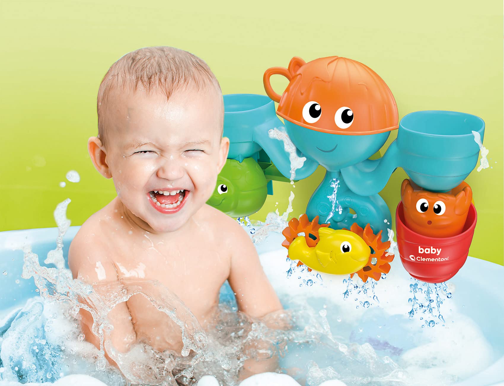 Polipo Giocattolo Da Bagno Morbido - Galleggiante Per Neonati Da 0+ Mesi - Divertimento Assicurato - Foto 2