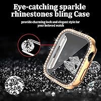 Vista 3 de Haojavo Paquete de 5 fundas brillantes para Apple Watch de 1.575 pulgadas SE 3 (2025)/SE 2/SE/Series 6/5/4 con protector de pantalla de vidrio