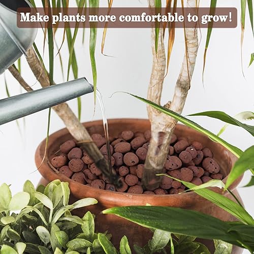 Miniatura 50 de Legigo Guijarros de arcilla Leca orgánica de 10 libras para plantas, bolas de leca 100% naturales de 4 a 0.630 in para plantas
