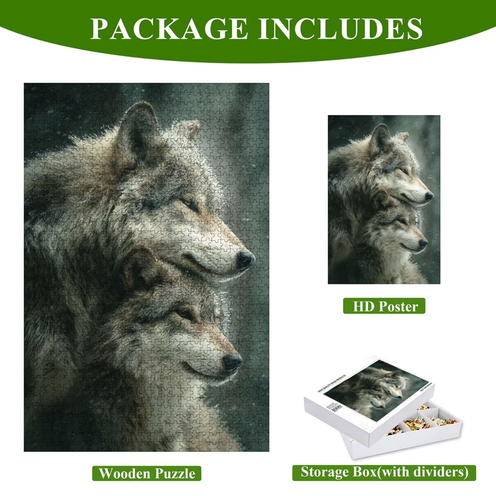 4000 Pezzi Puzzle Adulti - Animale & Inverno - Fabbricazione in Legno Robusto (Forma Classica) - Decorazione Murale con Poster - Prodotto Riservato ad Adulti e 14 Anni in Su (147x105cm) P3#1178