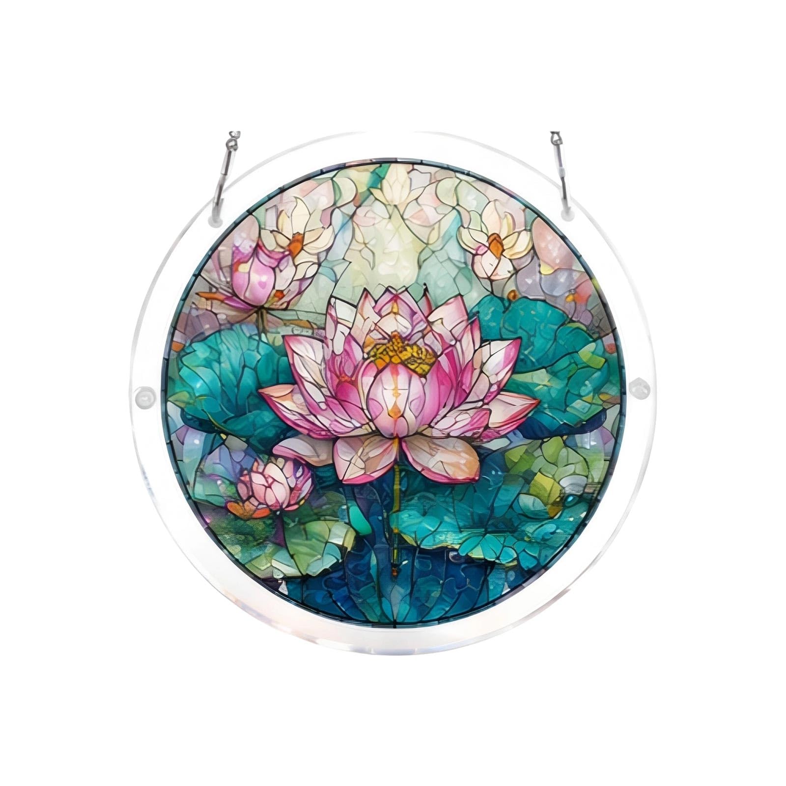 Acrylic Puzzle Suncatcher, Acrylic Jigsaw Suncatcher Puzzle, DIY Assembled Window Hanging Ornament, Multi Pattern Variants Color Light Catcher Home Wall Room Art Decor (B)