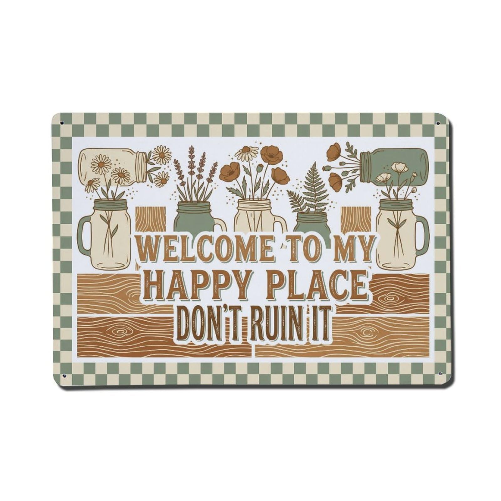 Cottage Cozy Kitchen Humor Metal Tin Sign Plaque Wall Decor for Cafe, Club Bar, Office, Home Garden Metal Poster 8x12Inch