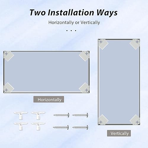 Miniatura 83 de Espejo de baño dorado naranja de 30 x 30 pulgadas para pared, espejo rectangular rectangular con marco de aluminio, moderno grande para dormitorio