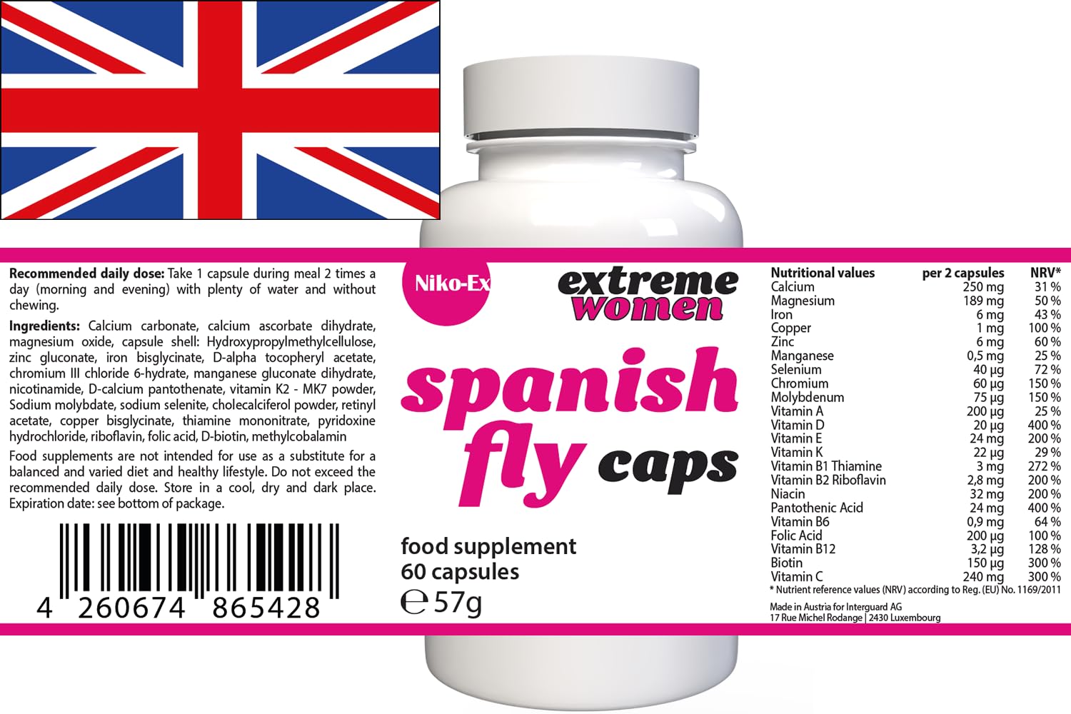 Spanish Fly Women - 180 Kapseln (3x 60 Kapseln), 3er Pack
