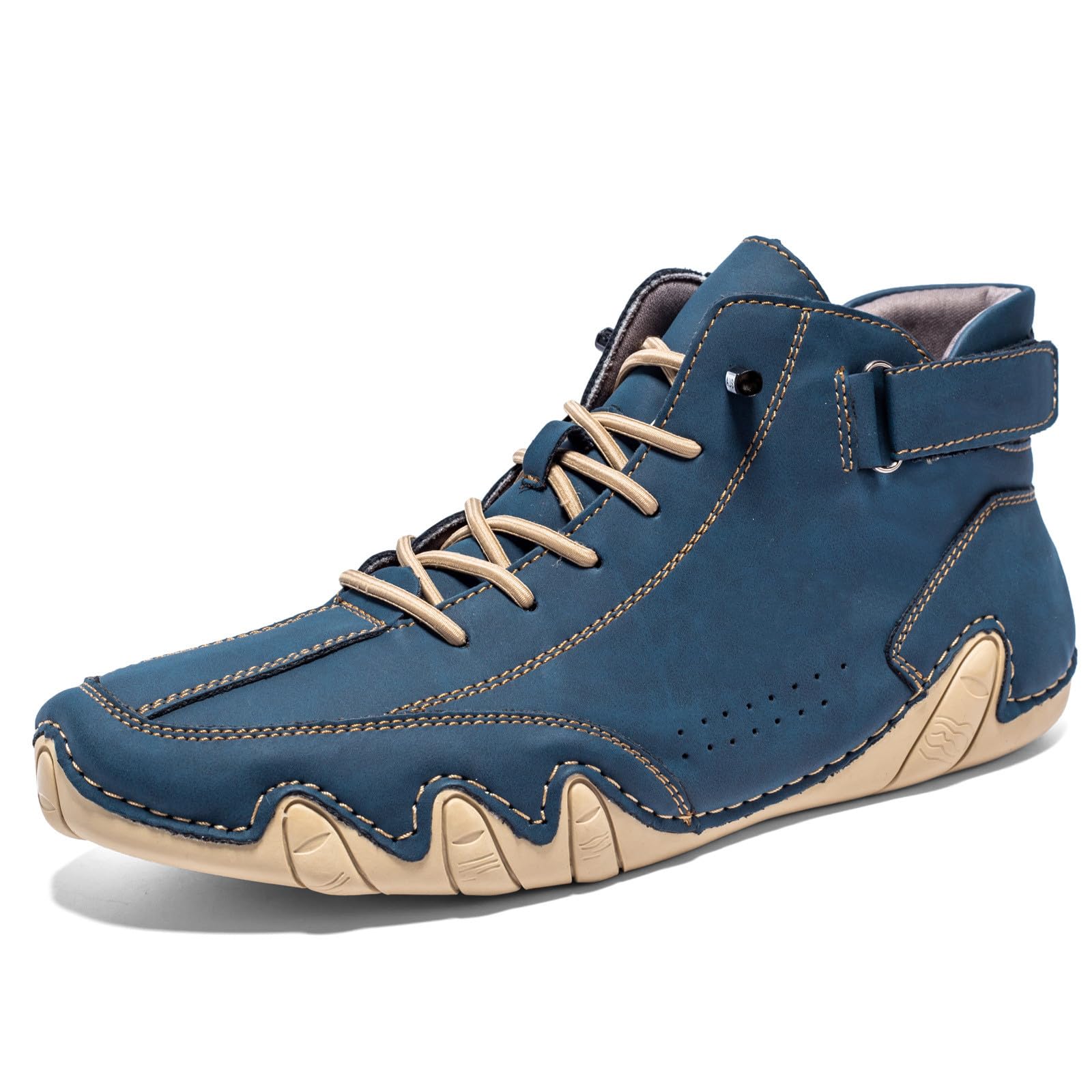 Zapatos planos casuales de piel sintética para hombre, transpirables
