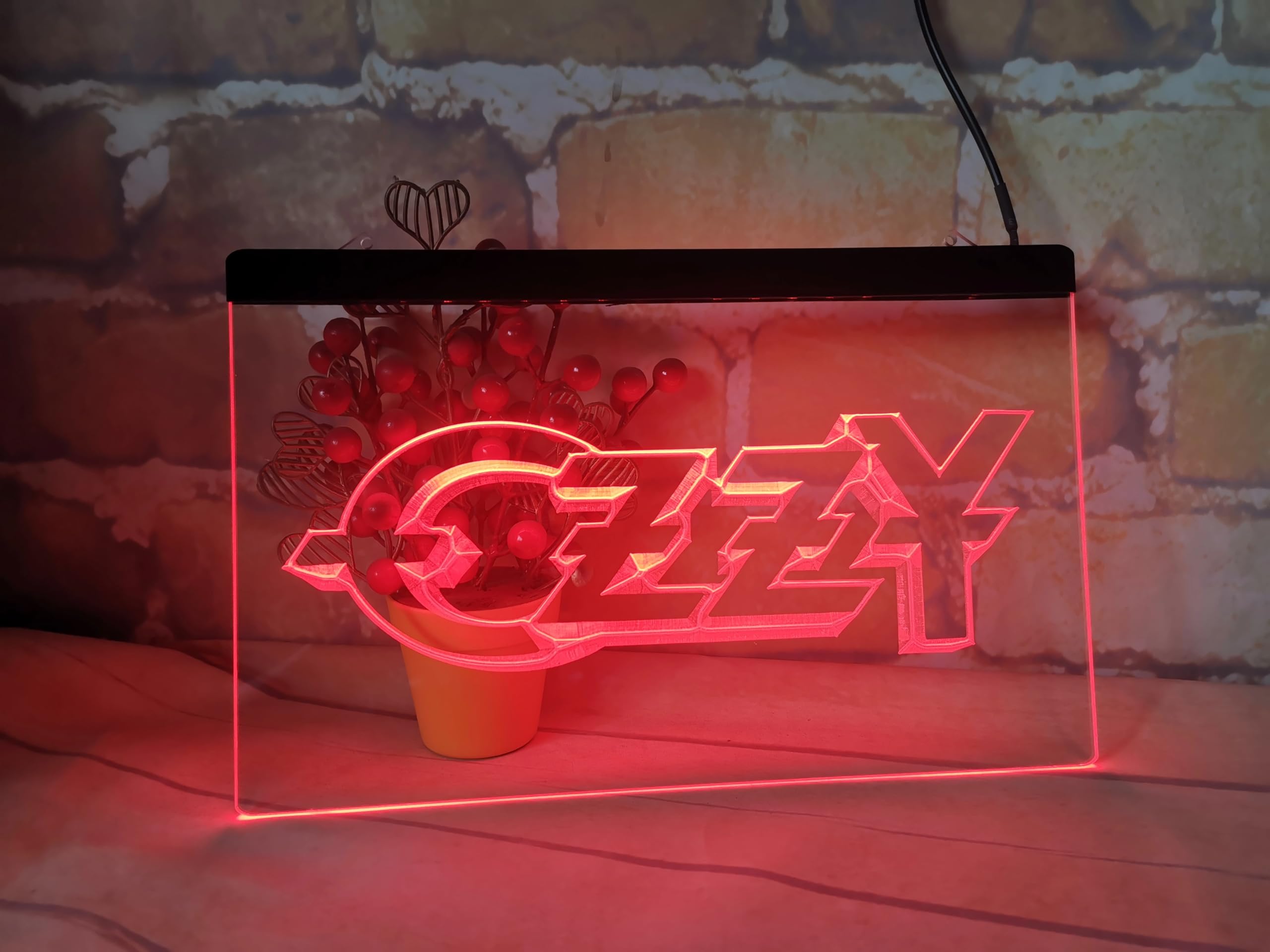 Led Light Sign For Ozzy band music lover gift idea or audio Store