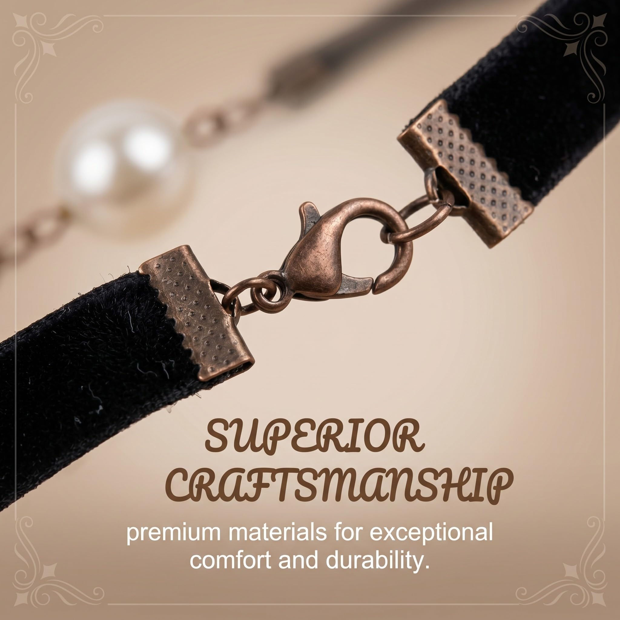 5 Collane Choker Donna per Maglieria, Collane Girocollo Eleganti per Decorazioni, Accessori per Feste e Halloween, Set Completo per Creazioni Artigianali, Tessuto Elastico