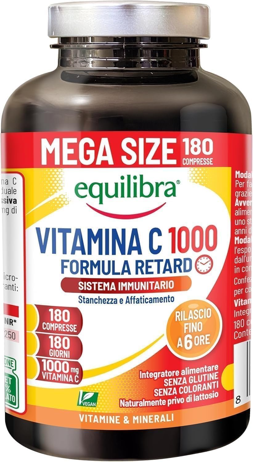 Equilibra Vitamina C Altodosata 1000mg, 180 Compresse, Scorta 6 mesi