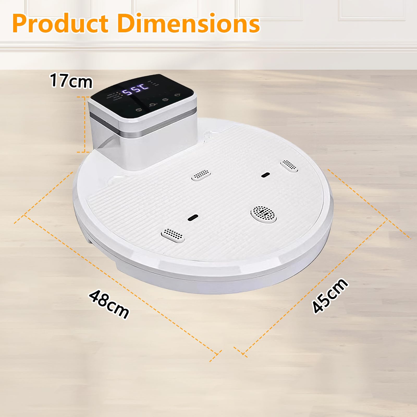 Ganzkörpertrockner 2500 W mit Vorwärmfunktion LED-Füßen Touch-Panel 3 Geschwindigkeiten kalte/warme Luft
