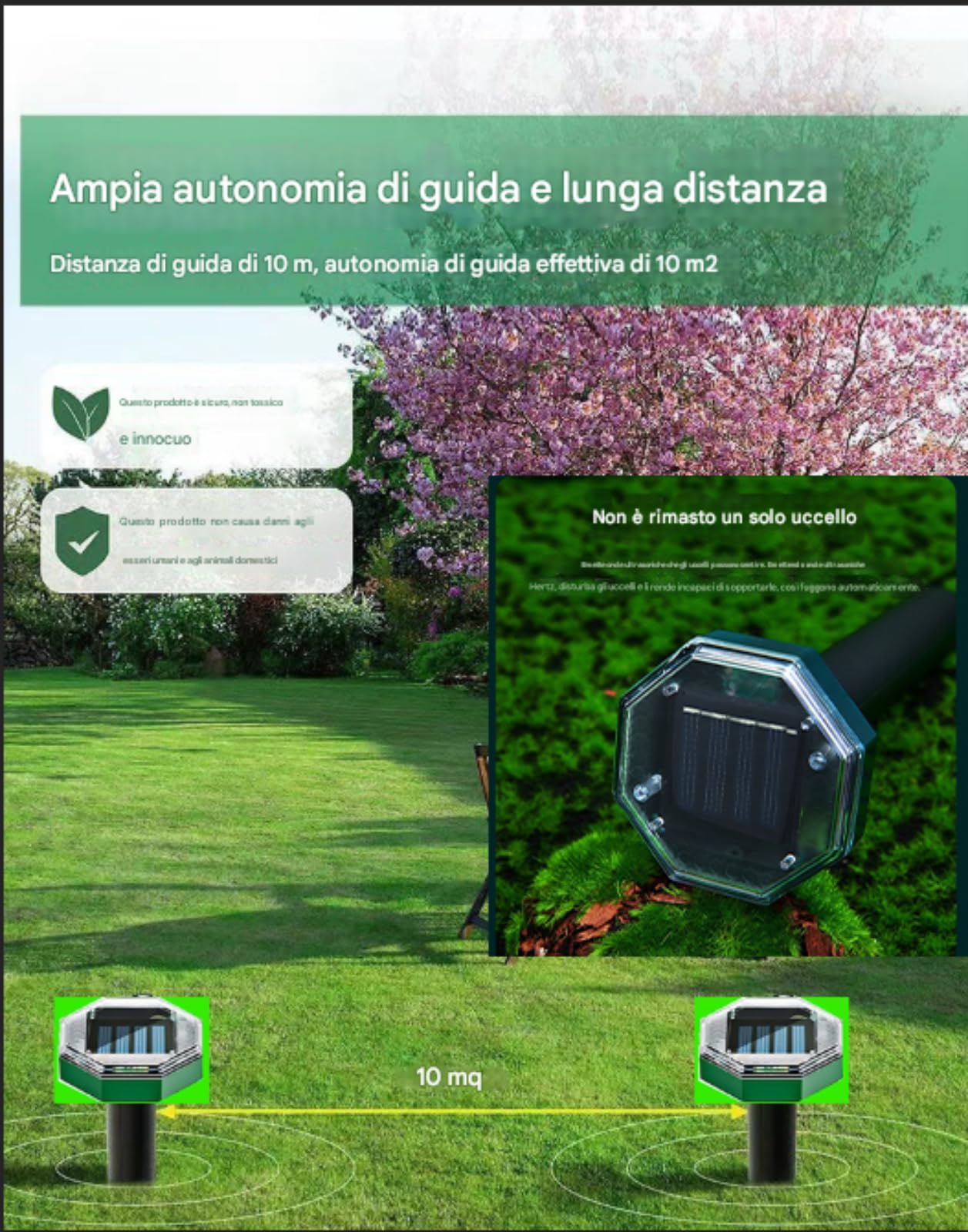 Repelente de topos ultrasónicos solares 8 piezas, repelente para ratones impermeable que aleja a los ratones de forma profesional. Adecuado para repeler serpientes y roedores en jardines y tierras