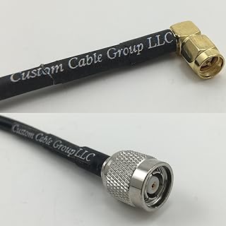 12 inch RGU178 SMA MALE ANGLE to RP-TNC MALE Pigtail Jumper RF coaxial cable 50ohm Quick USA Shipping
