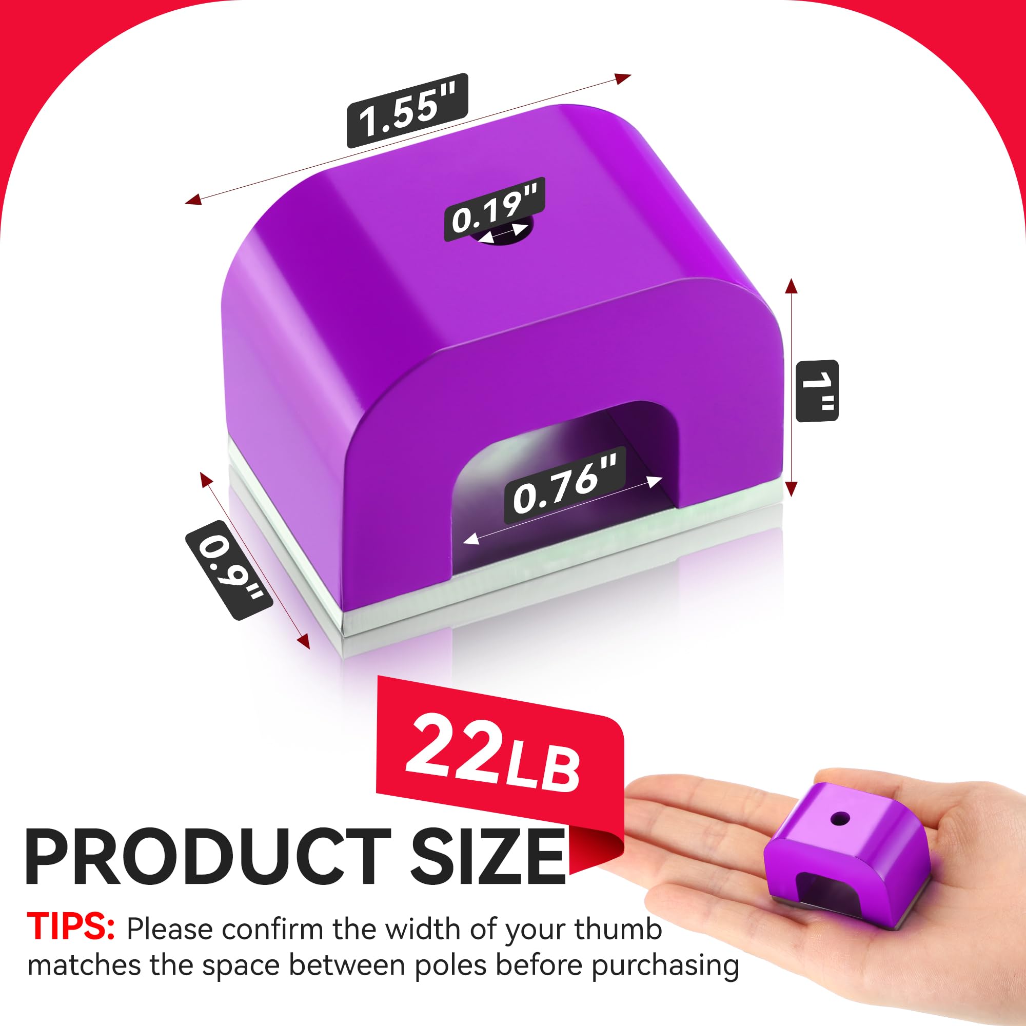 Horseshoe Alnico U Shaped Magnet, 22 lb Pull, Purple, Rectangular, Utility Magnet (1 Pcs) — Amazon image 3