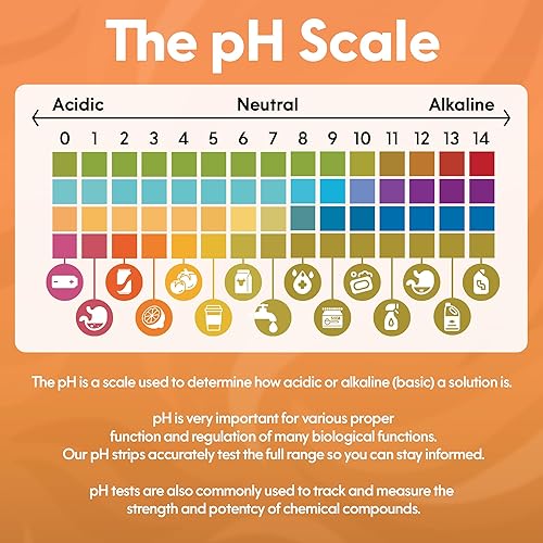 Miniatura 6 de Tiras de prueba de pH  200 tiras de prueba de pH de papel tornasol para pruebas de nivel de orina y saliva (PHUNIV)  0 a 14 tiras universales de pH