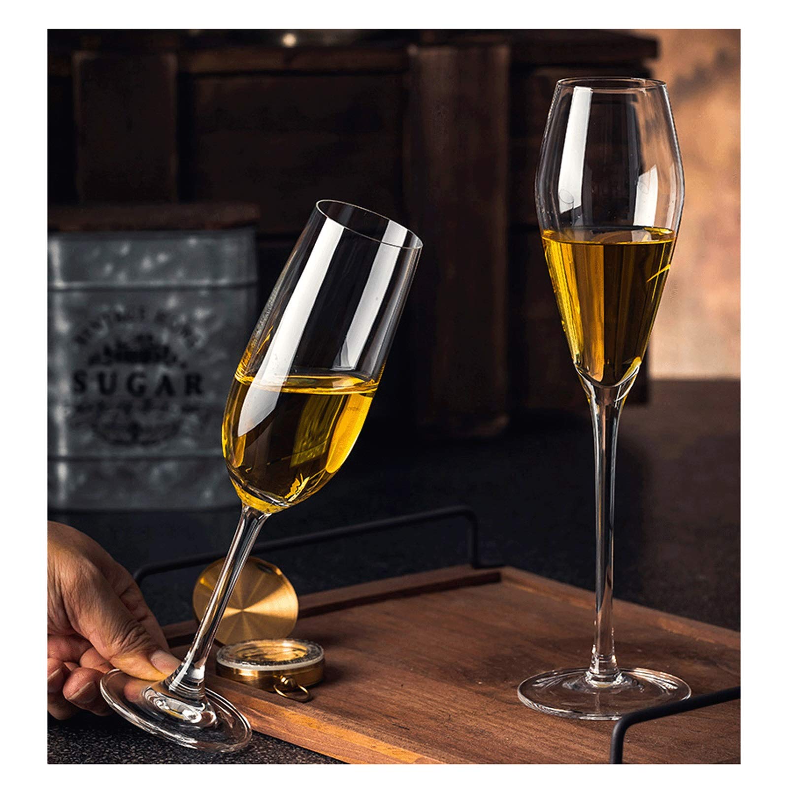 ruyi-1986 Champagne Glasses Champagne Flutes Crystal Wine Glasses - Perfect  for Wedding, Parties and Bar, Made From 100% Pure Glass Pack - 230ml - 4  Pieces. Champagne Flutes : Amazon.co.uk: Home & Kitchen