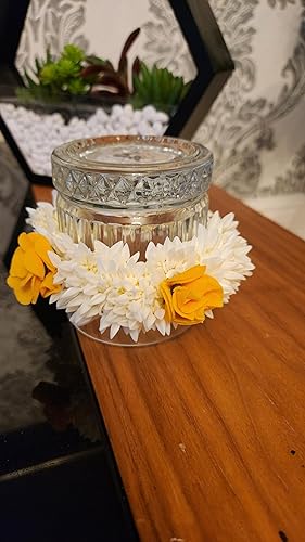 Miniatura 4 de Accesorios tradicionales indios para el cabello, Gajra blanco con rosa, joyería de flores artificiales, tiara Veni hecha a mano para mujeres, ropa