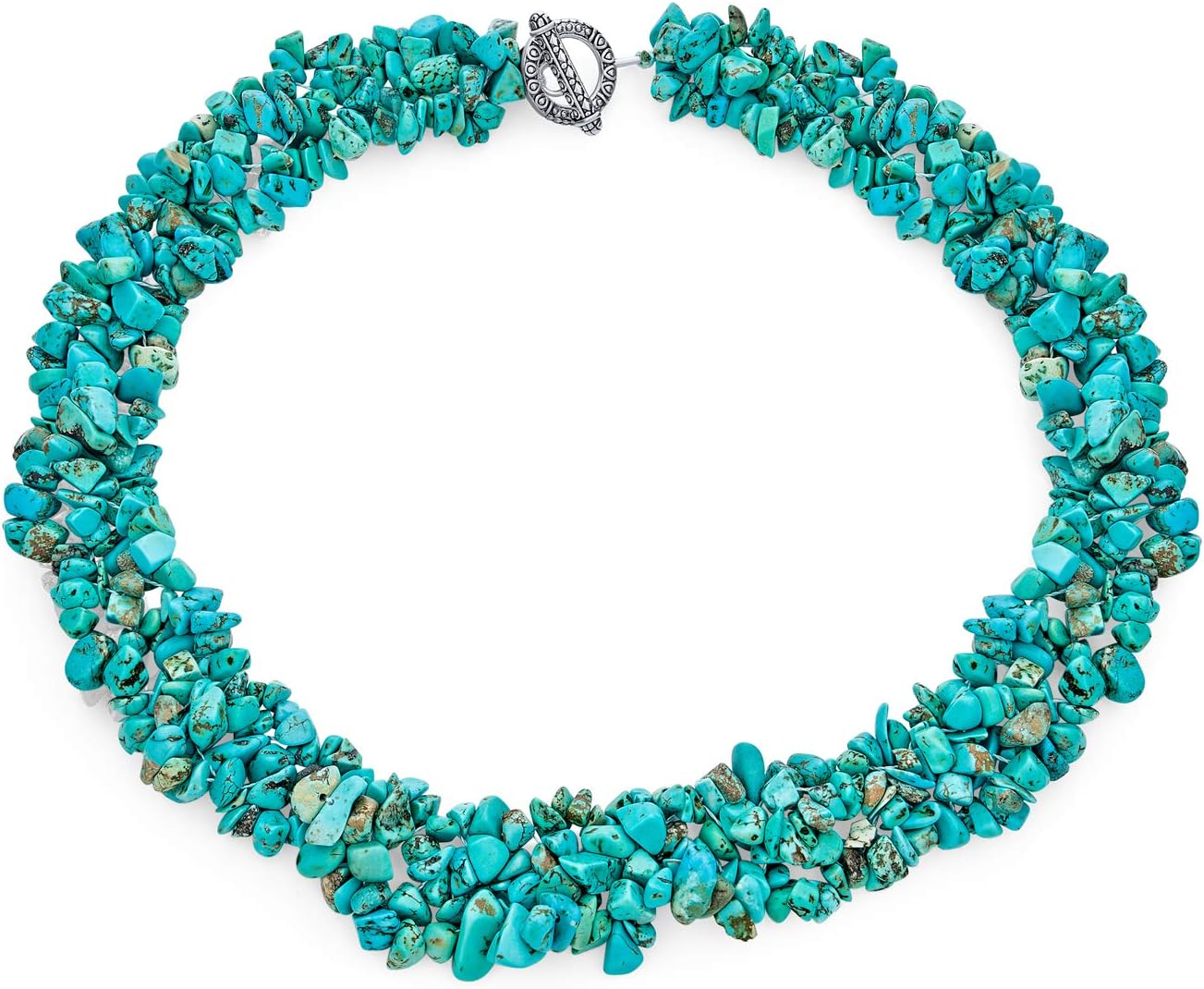 Chunky Gemstone Chips Bib Necklace