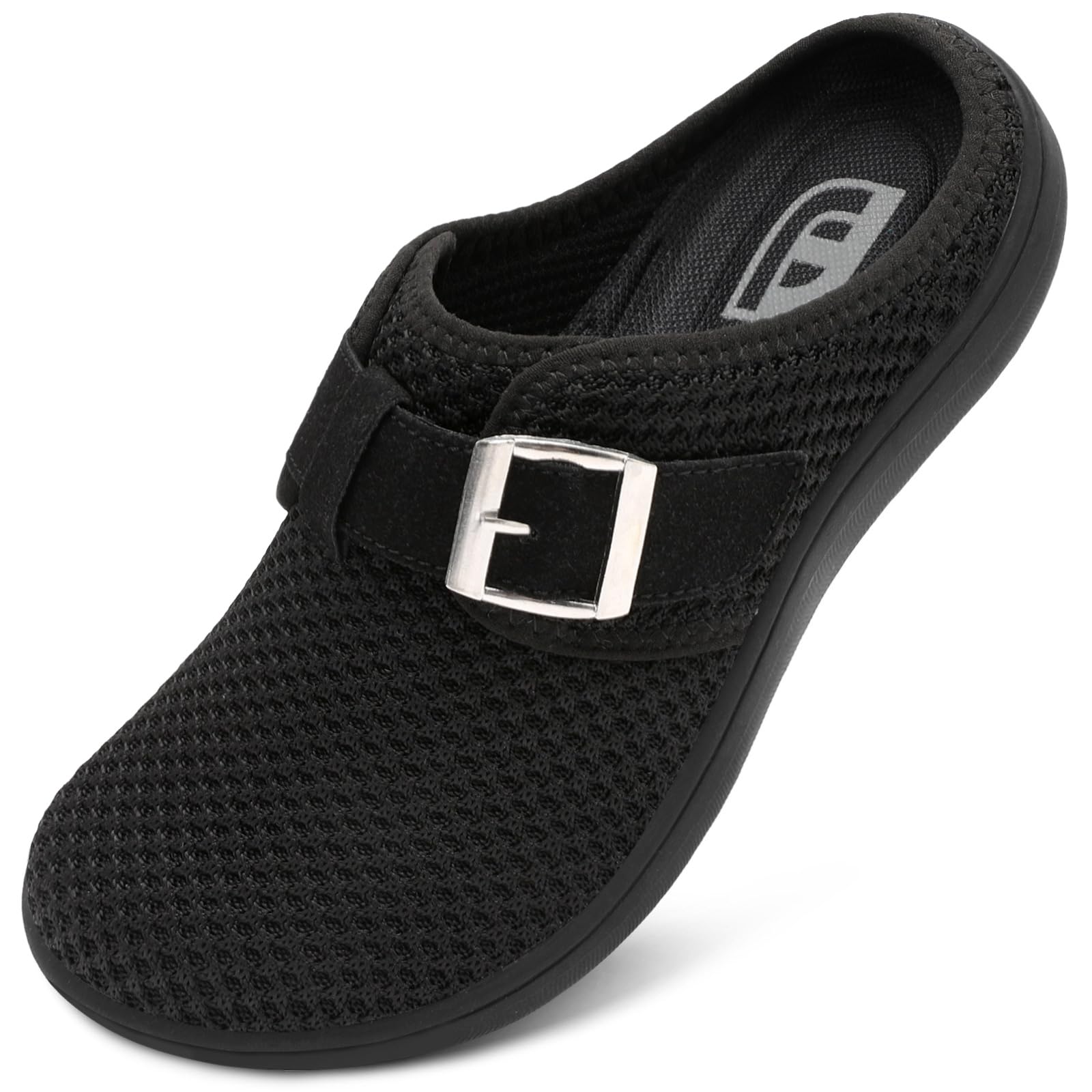 Womens Wide Slippers Adjustable Diabetic Mules Slip on House Slipper Clogs Breathable Comfortable Barefoot Walking Slipper for Arthritis Edema Swollen Elderly-image-48