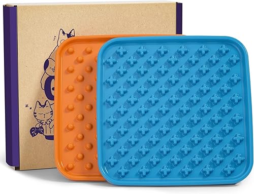 LE TAUCI PET Tapete para lamer para perros y gatos comedero lento tapete de comida para perros de 55 pulgadas para aliviar la ansiedad reductor de