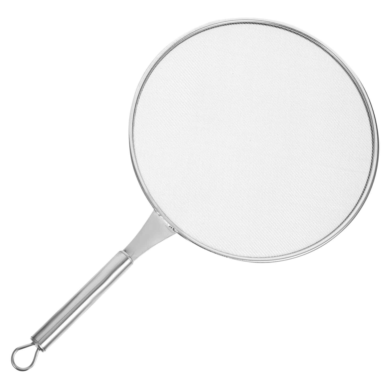 SOLUSTRE Stainless Steel Grease Splatter Screen with Comfort Handle Fine Mesh Splash Cover for Frying Pan Kitchen Use Oil Protection Housewarming present