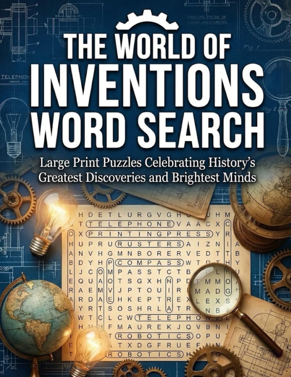 The World of Inventions Word Search: Large Print Puzzles Celebrating History’s Greatest Discoveries and Brightest Minds