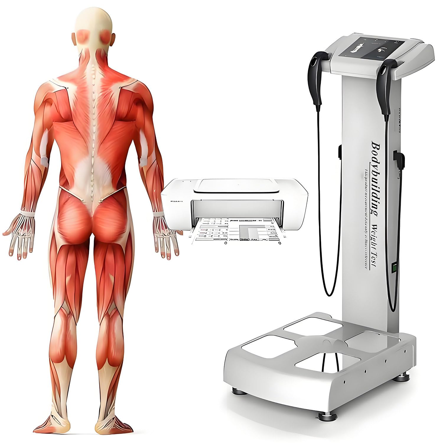 Báscula inteligente para peso y grasa corporal, báscula de composición corporal completa, báscula digital de 20 pulgadas, analizador de composición para IMC y masa muscular