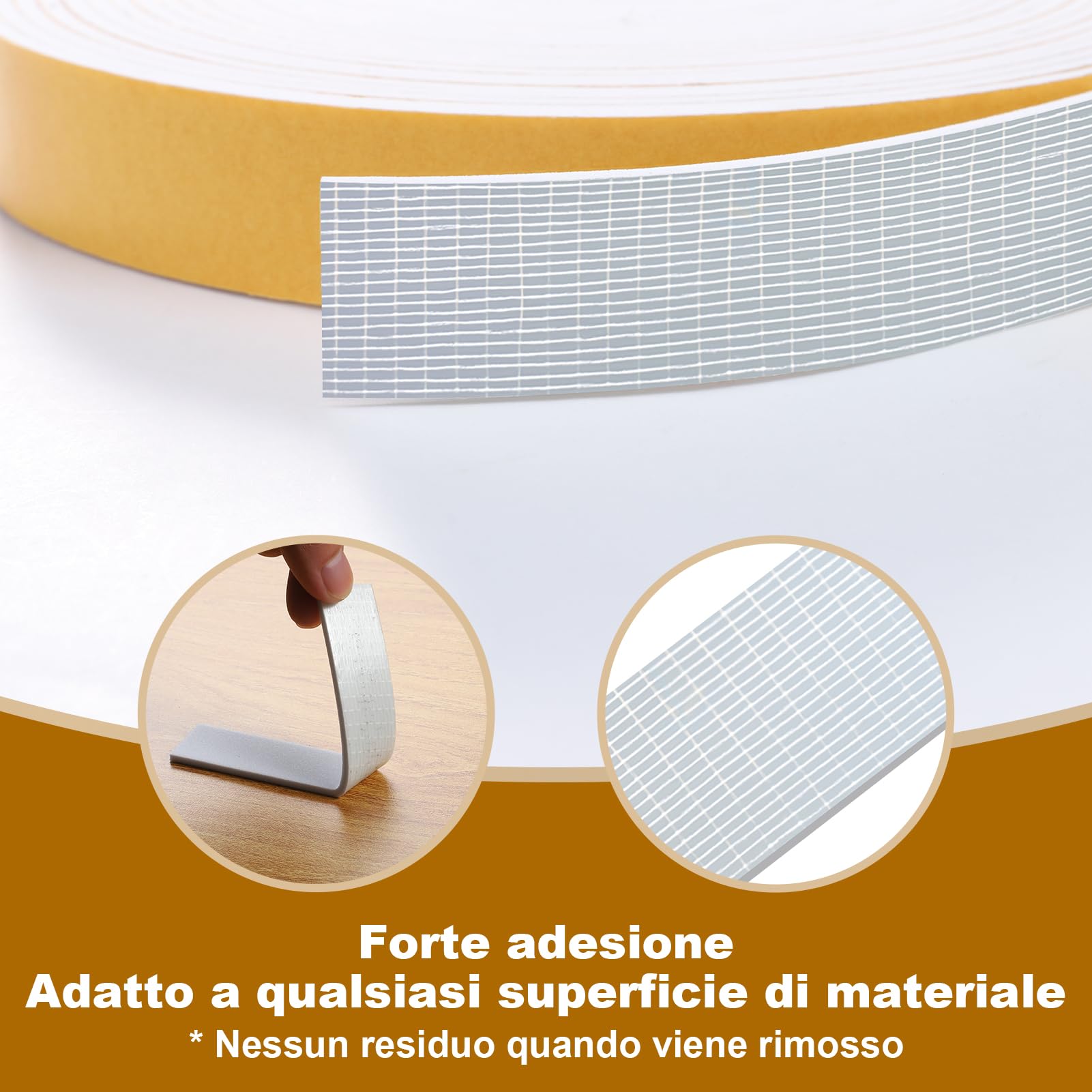 Guarnizione A Spazzola Autoadesiva - Paraspifferi 10m X 9mm X 5mm, Bianco - Foto 9