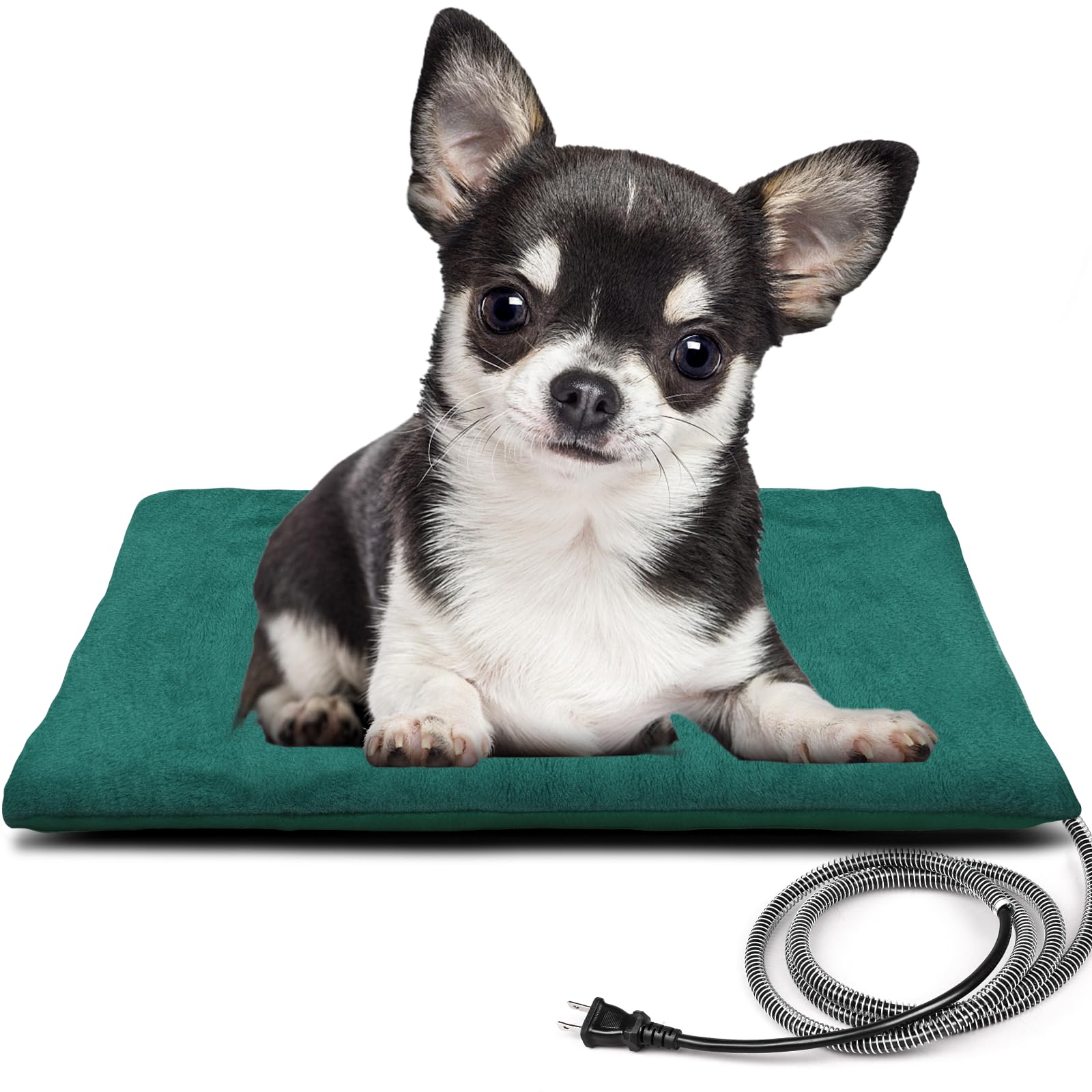 Amazon.com : PETNF Outdoor Heated Pet Bed with Waterproof Cover,Pet Heating  Pads for Dog,Soft Electric Blanket Auto Temperature Control,Heating Mat for  Dog House Cabin Cot Doorway,Rescue Cats,Green : Pet Supplies