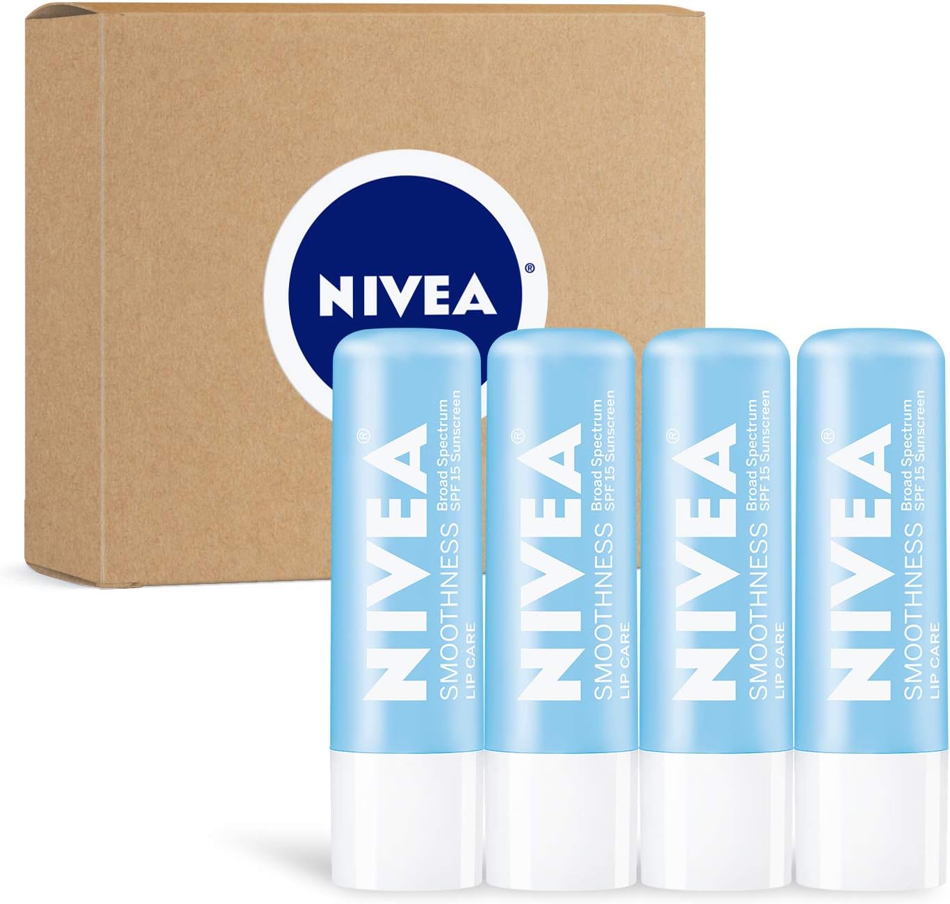 NIVEA Smoothness Lip Care, Lip Balm SPF 15, Mineral Oil