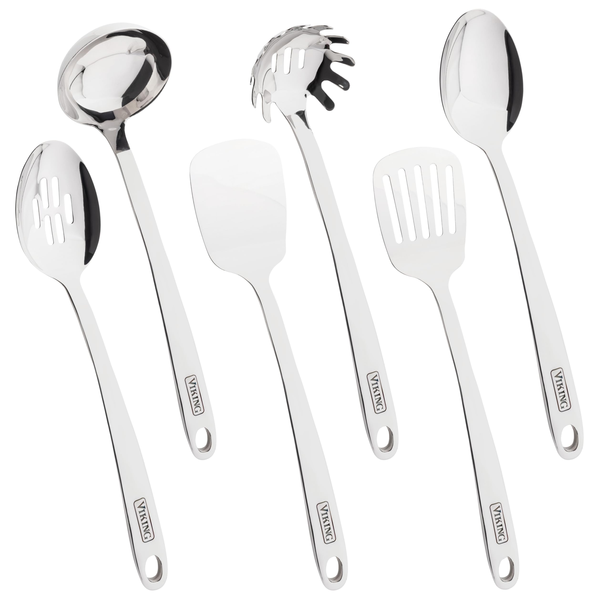 Viking Kitchen Utensils Set, 6 Piece Stainless Steel