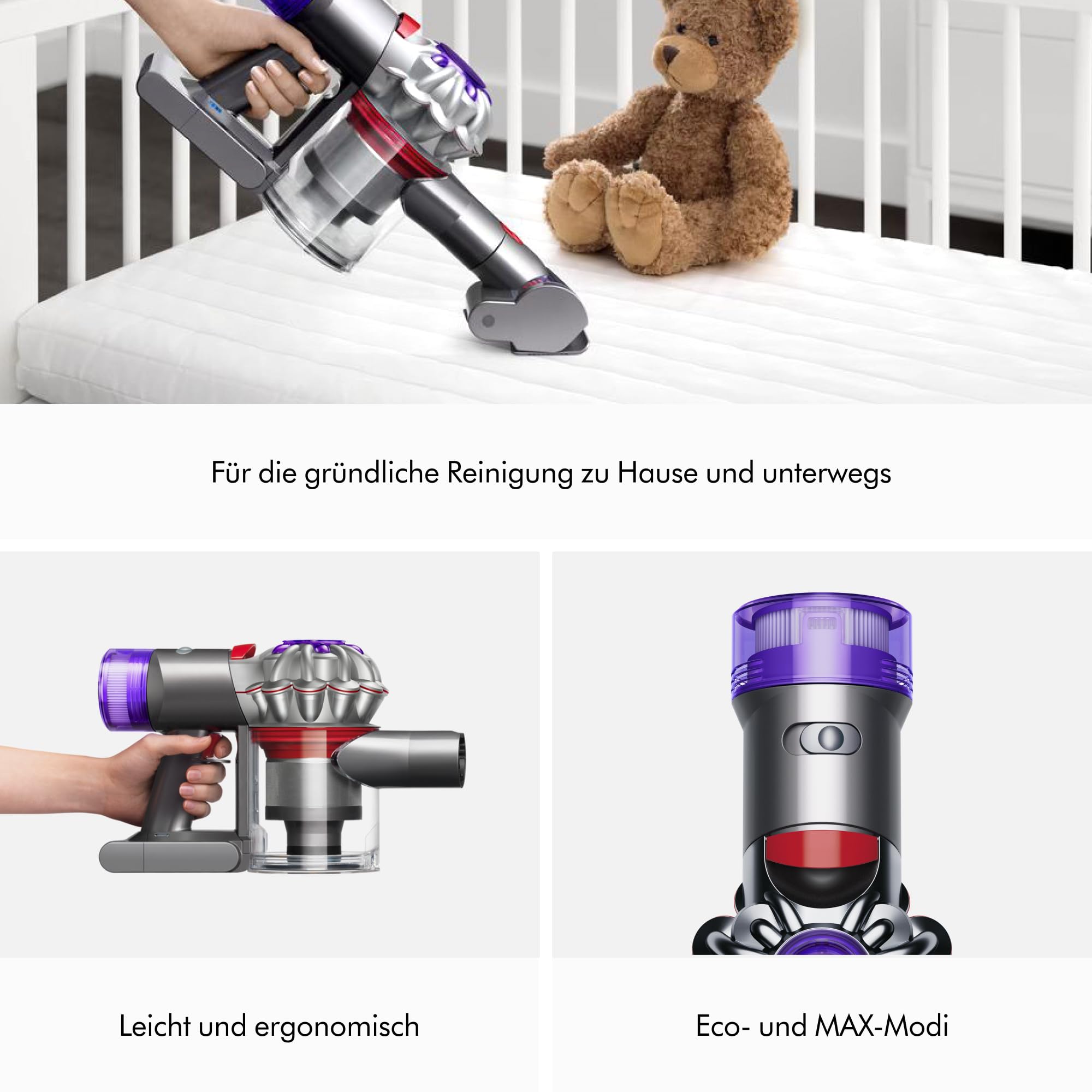 Dyson Car+Boat™ Handstaubsauger – Bis zu 50 Minuten Laufzeit Silber