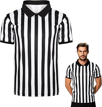 Referee Shirt, Official Ref Shirt, Zipper Collar