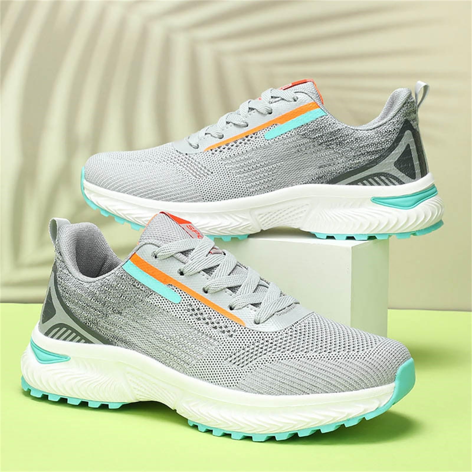 Scarpe da ginnastica da uomo in rete, traspiranti, con lacci