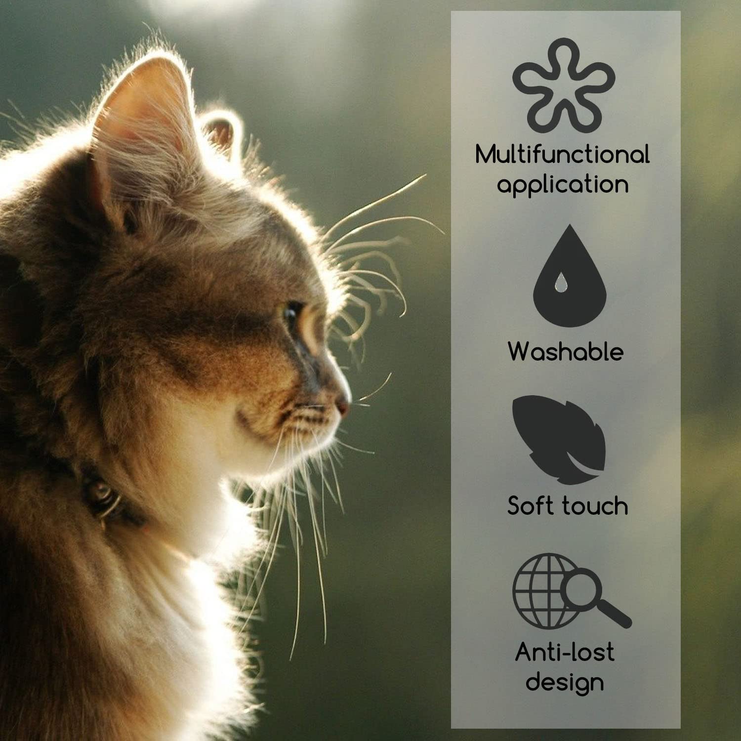 2025 Dog Collar Holder For AirTag - Silicone Full-Body Cover, Waterproof, Fits Most Collar Widths, Paw Print Design, Black