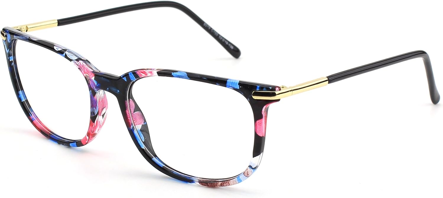 GQUEEN Fashion Fake Glasses Non Prescription Glasses Clear Lens Glasses Nerd Plain Frames Women Men, 201579