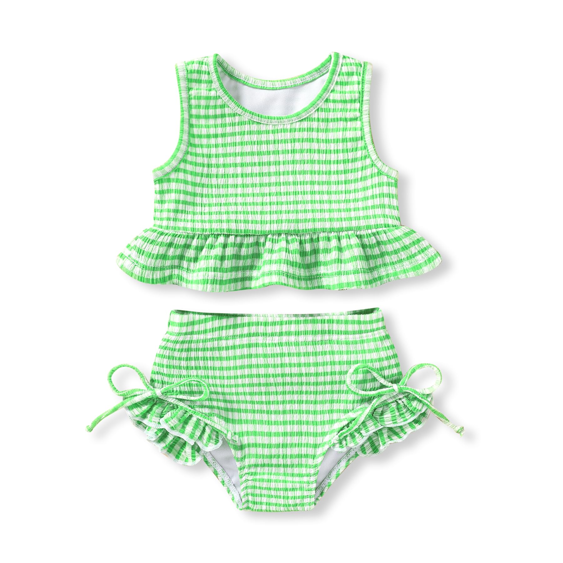 HAPPYMA Baby Swimsuit Toddler Girl Bathing Suit Stripe Bikini