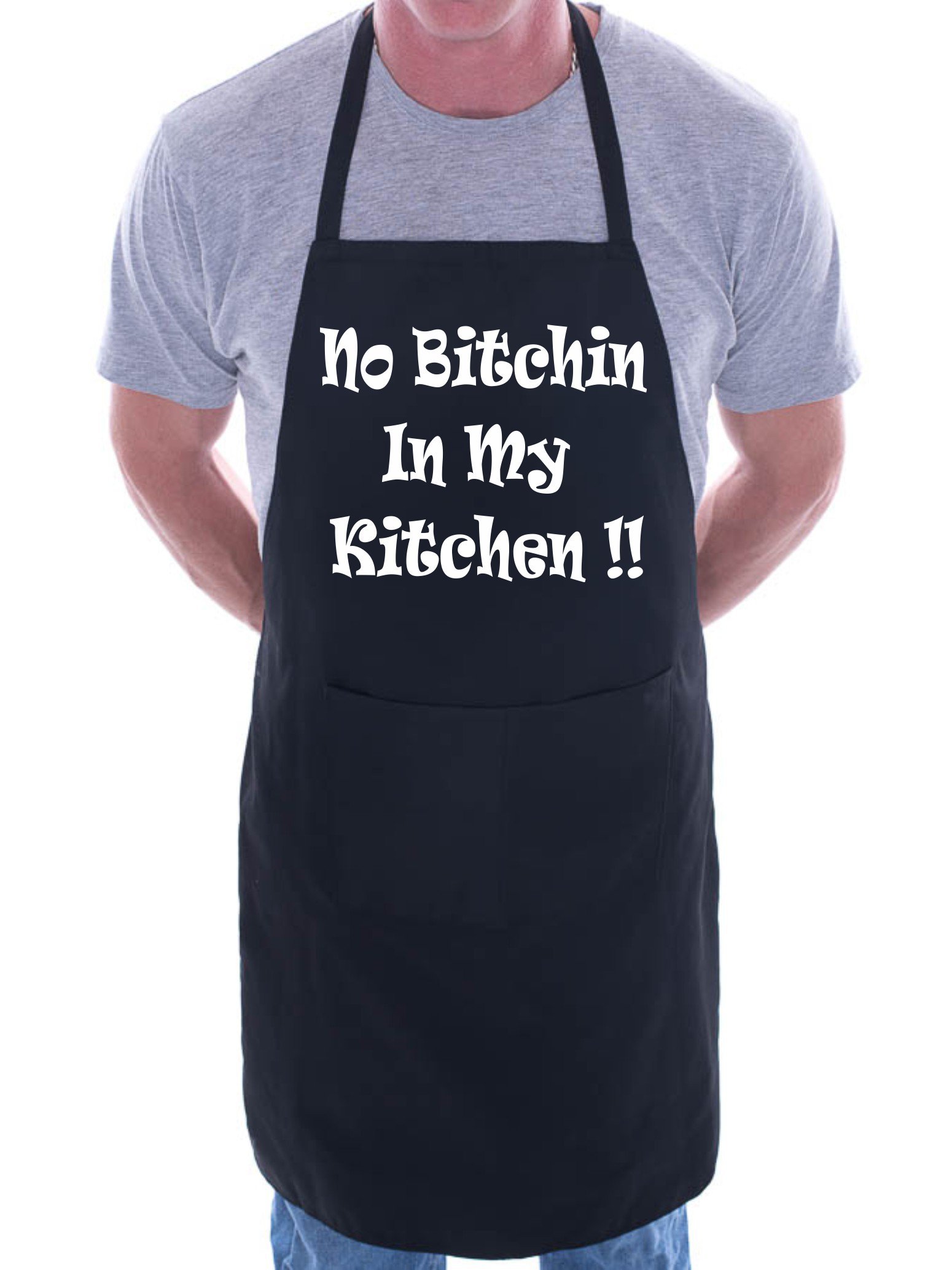 Print4U No Bitchin In My Kitchen Funny BBQ Cooking Novelty Apron Black