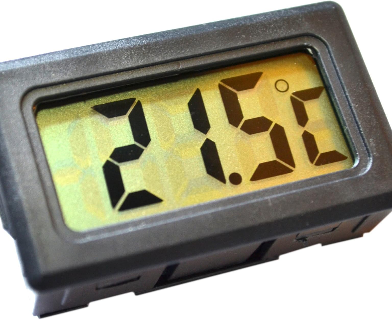 Digital LCD panel Thermometer for Fridge Freezer Pets Aquarium Vivarium Hydroponics -50°C to +110°C Black or White (Black)
