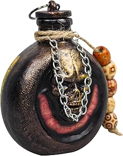 30+ Home Bar Designs With Unique Pirate-Themed Decor 17 Pirate Rum Bottle Ornament Theatrical Props Decoration Skull Bottle Clas...